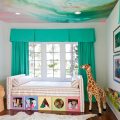 Потолок в детской комнате для мальчика и для девочки — фото в интерьере