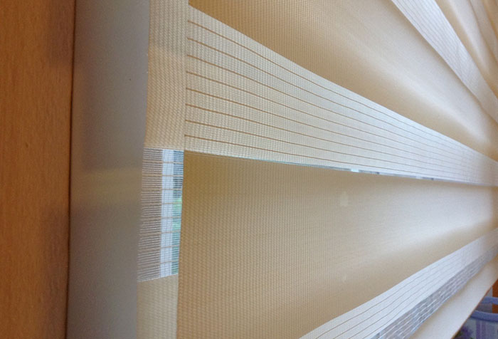 Рулонные шторы «зебра» – современная альтернатива светофильтрам в фото
