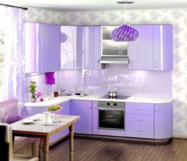 Сиреневая кухня — особенности дизайна, выбор стиля, сочетания с другими цветами, фото
