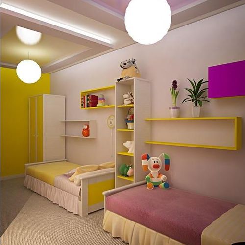 Варианты дизайна и планировки детской комнаты для двоих детей