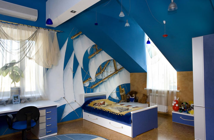 Выбираем дизайн штор для детской комнаты подростка в фото